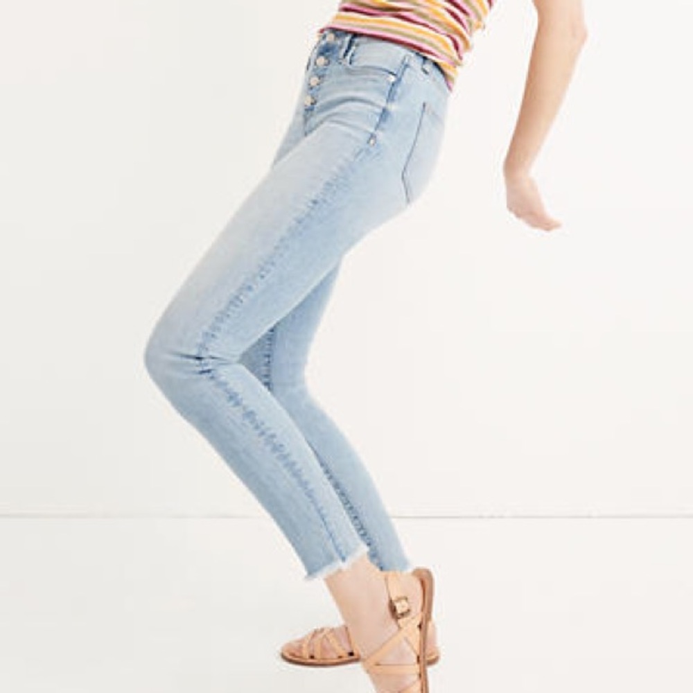 Madewell 9” high rise skinny jeans Denton Wash